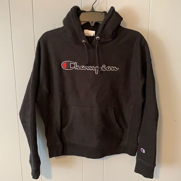 Champion Reverse Weave Script Pullover Hoody Med - Picture 2 of 4